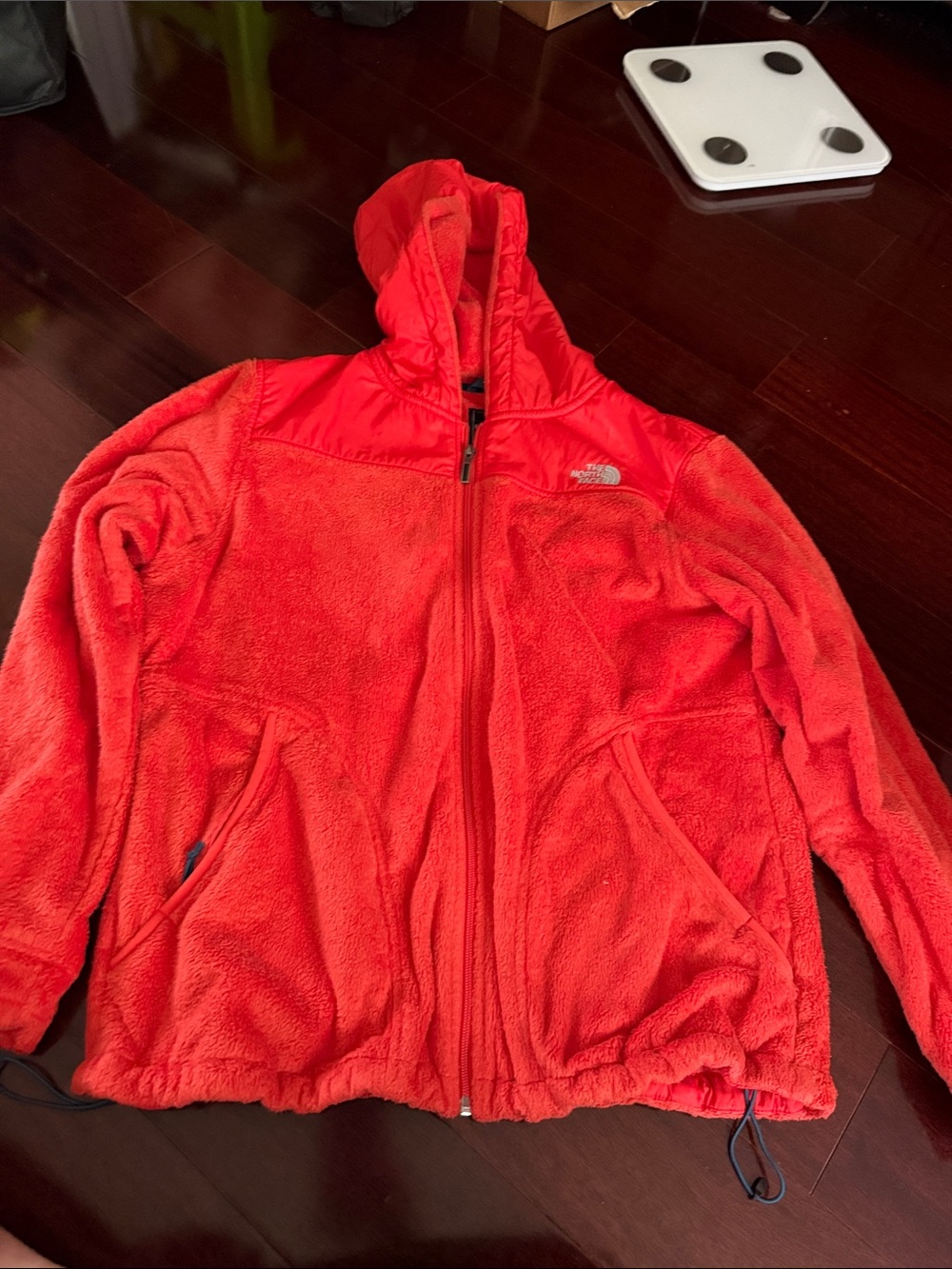The North Face Bright Red Hooded Fleece Jacket